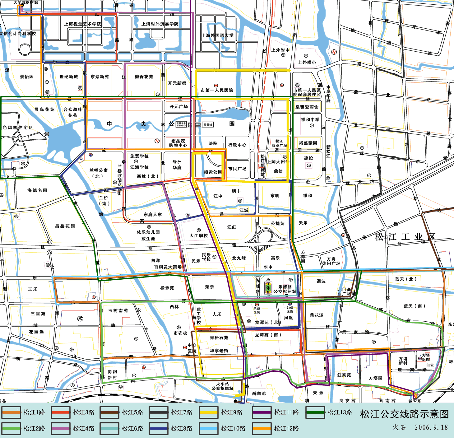 松江镇域地图